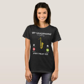 Mijn saxofoon roept en ik moet gaan Jazzspeler T-shirt (Voorkant volledig)