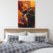 Mijn saxofoonrit canvas afdruk (Insitu (Slaapkamer))