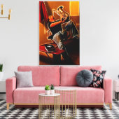 Mijn saxofoonrit canvas afdruk (Insitu (Woonkamer))