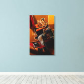 Mijn saxofoonrit canvas afdruk (Insitu (Houten vloer))