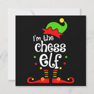 Mijn schaak elf kerst familie vriend kerstcadeau kaart