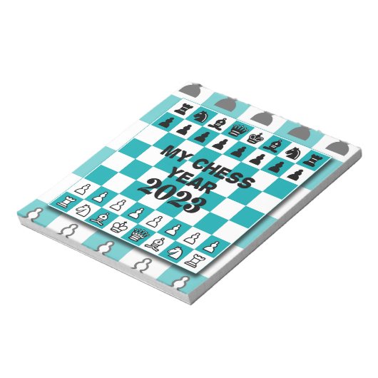 Mijn schaakjaar notitieblok (Linkerzijde)
