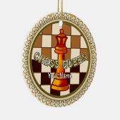 Mijn schaakkoningin keramisch ornament (Rechts)