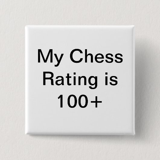 Mijn schaakscore is meer dan 100 vierkante button 5,1 cm (Voorkant)