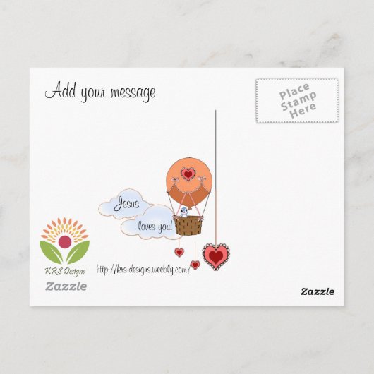 Mijn schaap hoort mijn stem Briefkaart (Achterkant)