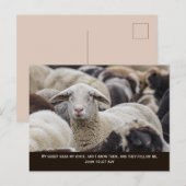 Mijn schaap hoort mijn stem, Johannes 10:27, Briefkaart (Voorkant / Achterkant)