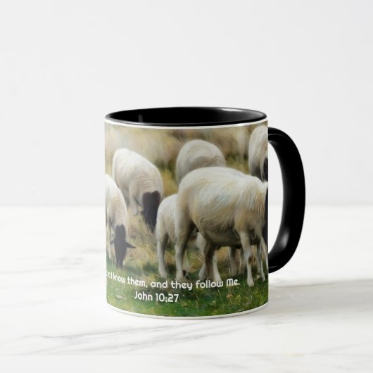 Mijn schaap Johannes 10:27 Faith Art Mok Cup (Voorkant rechts)