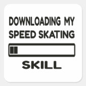 Mijn schaatsvaardigheid downloaden vierkante sticker (Voorkant)