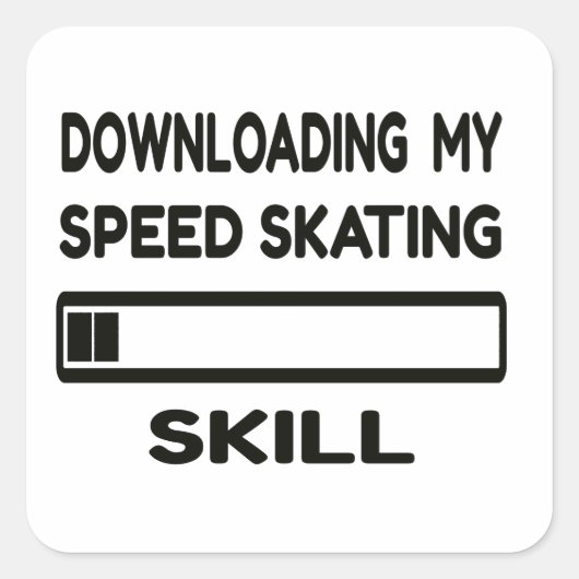 Mijn schaatsvaardigheid downloaden vierkante sticker (Voorkant)