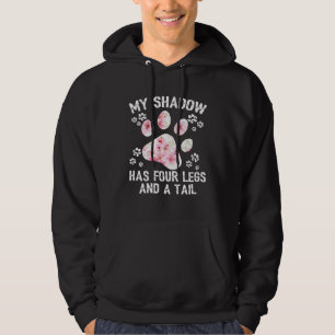 Mijn schaduw heeft vier poten en een staart bloem hoodie