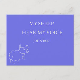 Mijn schapen horen mijn stem Christelijke briefkaa Briefkaart