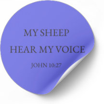 Mijn schapen horen mijn stem Christelijke sticker