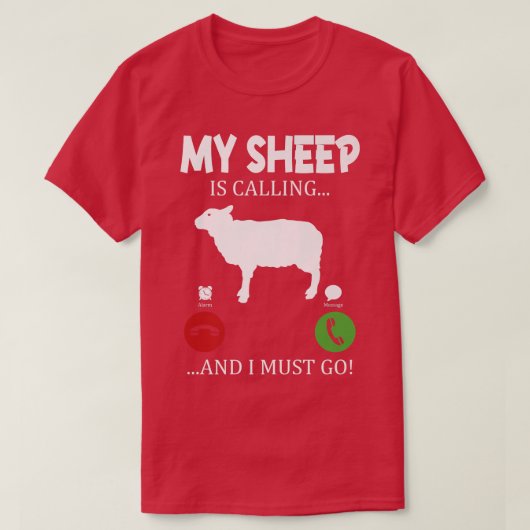 Mijn schapen noemen me dat ik boer herder moet gaa t-shirt (Design voorkant)