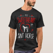 Mijn schatje is mijn Valentijn van de Verf Paard T-shirt (Voorkant)