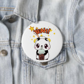 Mijn Schattige Feest Panda Ronde Button 4,0 Cm (In situ)