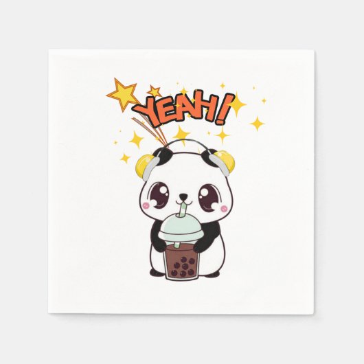 Mijn Schattige Feest Panda Servet (Voorkant)