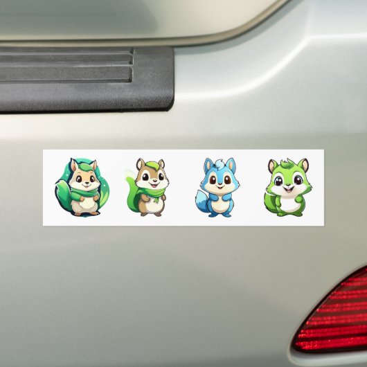 Mijn schattige kleine eekhoorns bumpersticker (Op auto)