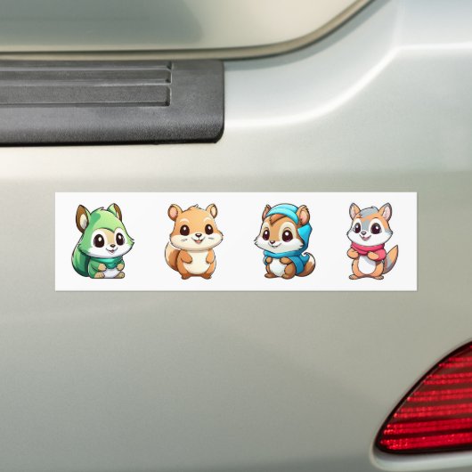 Mijn schattige kleine eekhoorns bumpersticker (Op auto)