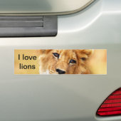 Mijn schattige leeuwgezicht bumpersticker (Op auto)