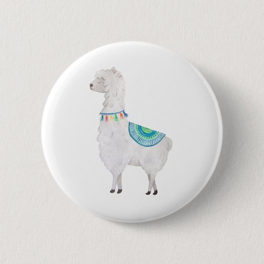 Mijn Schattige Llama Ronde Button 5,7 Cm (Voorkant)