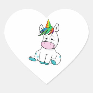 Mijn schattige Unicorn Hart Sticker