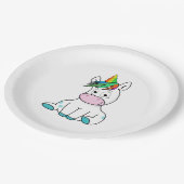 Mijn schattige Unicorn Papieren Bordje (Gekanteld)