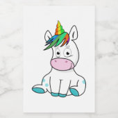 Mijn schattige Unicorn Voedselcontainer Etiket (Enkel label)