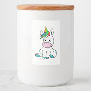 Mijn schattige Unicorn Voedselcontainer Etiket