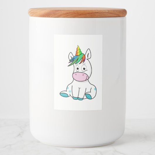 Mijn schattige Unicorn Voedselcontainer Etiket (Voorkant)