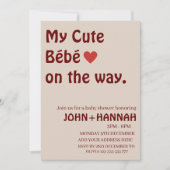 Mijn Schattigee Bébé op het Way Funny Co-ed Baby s Kaart (Voorkant)