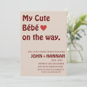 Mijn Schattigee Bébé op het Way Funny Co-ed Baby s Kaart (Staand voorkant)