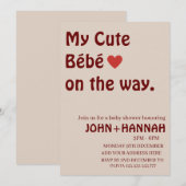 Mijn Schattigee Bébé op het Way Funny Co-ed Baby s Kaart (Voorkant / Achterkant)