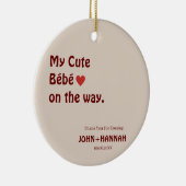 Mijn Schattigee Bébé op het Way Funny Co-ed Baby s Keramisch Ornament (Rechts)