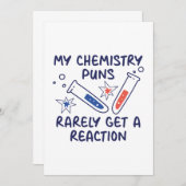 Mijn scheikunde Puns krijgen zelden een reactie Bedankkaart (Voorkant / Achterkant)