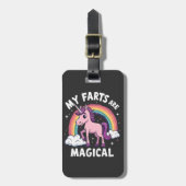 Mijn Scheten Zijn Magisch Grappige Eenhoorn Regenb Bagagelabel (Voorkant verticaal)