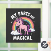 Mijn Scheten Zijn Magisch Grappige Eenhoorn Regenb Raamsticker (Huis)