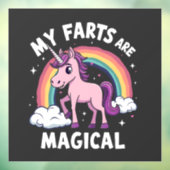 Mijn Scheten Zijn Magisch Grappige Eenhoorn Regenb Raamsticker (Vel 3)