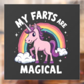 Mijn Scheten Zijn Magisch Grappige Eenhoorn Regenb Raamsticker (Vel 2)