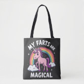 Mijn Scheten Zijn Magisch Grappige Eenhoorn Regenb Tote Bag (Voorkant)