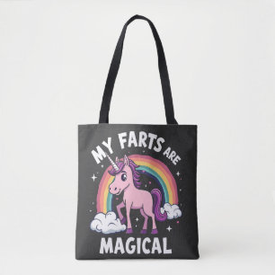 Mijn Scheten Zijn Magisch Grappige Eenhoorn Regenb Tote Bag