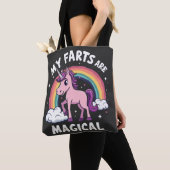 Mijn Scheten Zijn Magisch Grappige Eenhoorn Regenb Tote Bag (Dichtbij)