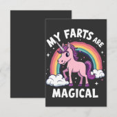 Mijn scheten zijn magische grappige eenhoorn regen bedankkaart (Voorkant / Achterkant)
