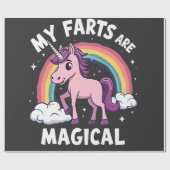 Mijn scheten zijn magische grappige eenhoorn regen cadeaupapier (Vlak)