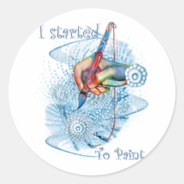 Mijn schilderbovenste klassieke ronde sticker