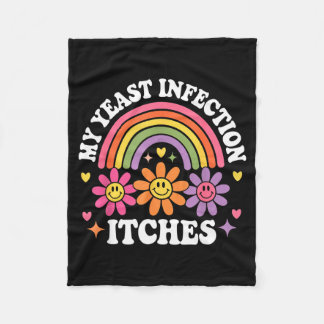 Mijn schimmelinfectie jeukt grap echtgenoot sarcas fleece deken