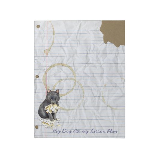 Mijn Schipperke Ate Mijn Lesson Plan Notitieblok (Linkerzijde)