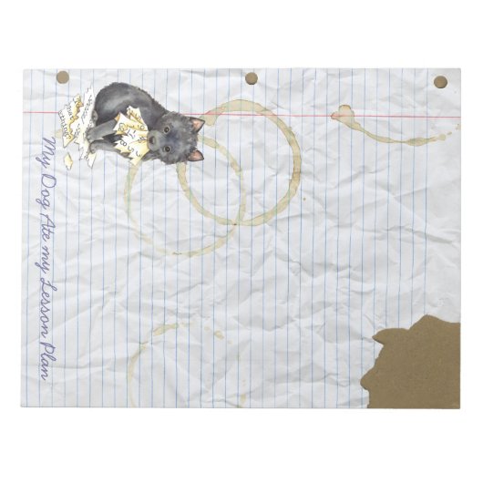 Mijn Schipperke Ate Mijn Lesson Plan Notitieblok (Voorkant)