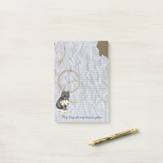 Mijn Schipperke Ate Mijn Lesson Plan Post-it® Notes (Op bureau)