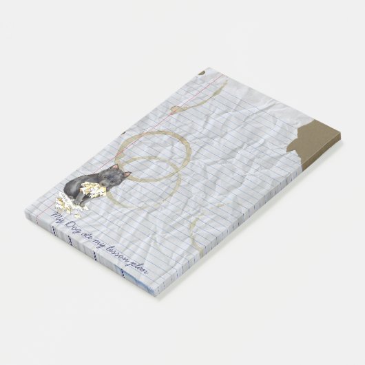 Mijn Schipperke Ate Mijn Lesson Plan Post-it® Notes (Schuin)