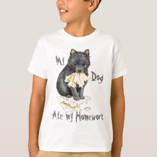 Mijn Schipperke Ate Mijn thuiswerk T-shirt